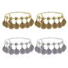 Vintage Bohemian Gypsy Coin Tassels Anklet Chain Retro Bracelet for Women Beach Party Stylish Barefoot Sandals Jewelry