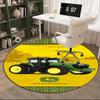 John Deere Logo Design Round Rug for Livingroom,Bedroom, Palyroom, Chair Rug, Area Rug, Circle Carpet, Fan Christmas Gift