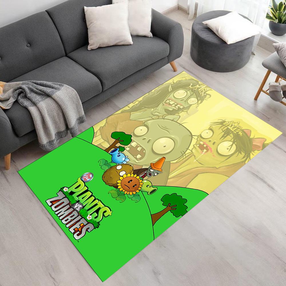 Plants Vs. Zombies Carpet Design for Bedrooms Game Room Dining Room Decorate room Anti-slip Rug Office home decor Perfect Birthday/Christmas Gift Idea