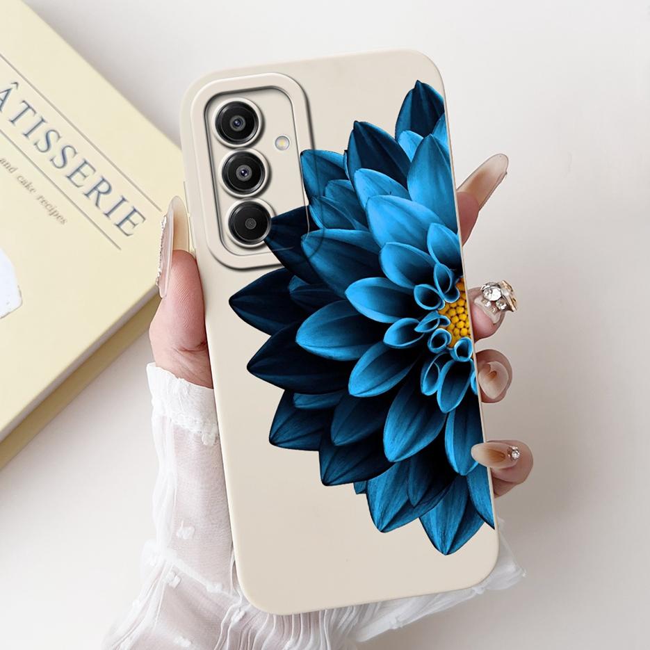 For Samsung Galaxy A17 5G Case SM-A176B Cute Cat Flowers Painted Cover Soft TPU Matte Phone Cases For Samsung A17 A 17 5G Fundas
