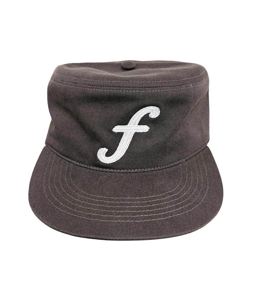 Paeseul F Logo Pillbox Washed Cap Brown