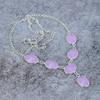 Pink Chalcedony Gemstone Handmade 925 Sterling Silver Jewelry Necklace 18" M-412