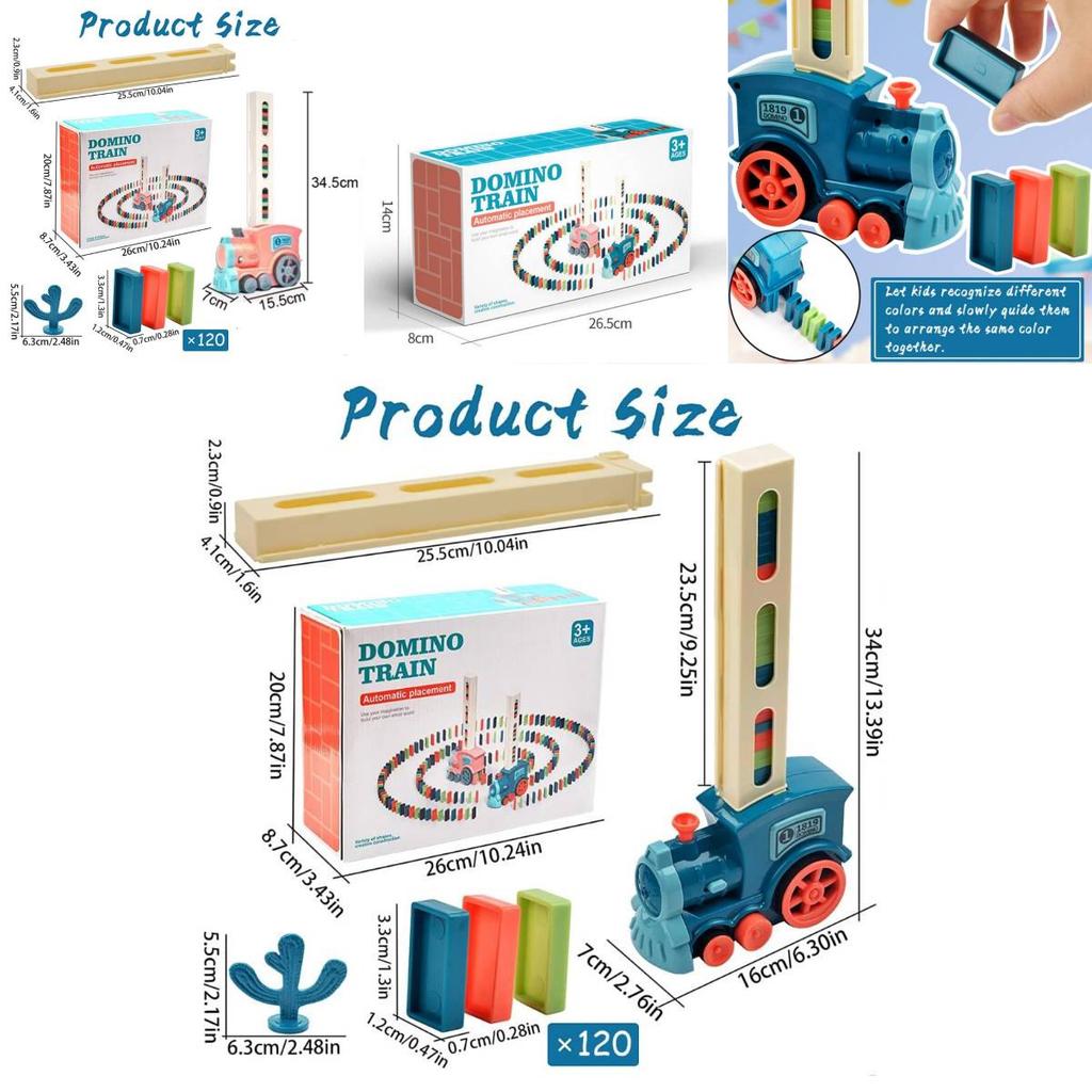 Plastic Domino Train Playset With Sensor Control For Children Interactive Learning