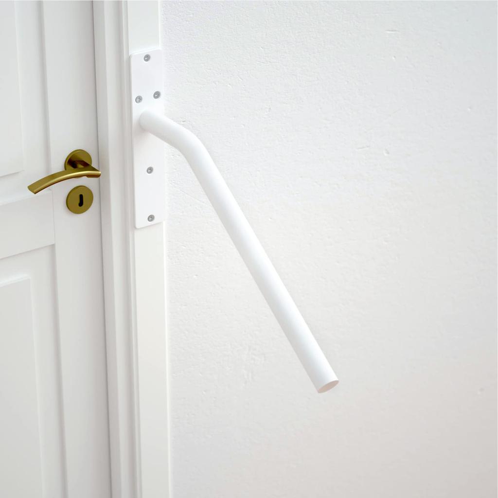 Wandmontage Treppengeländer Legierter Stahl Schwerlast Treppengeländer Haltegriff für Garage Weiß