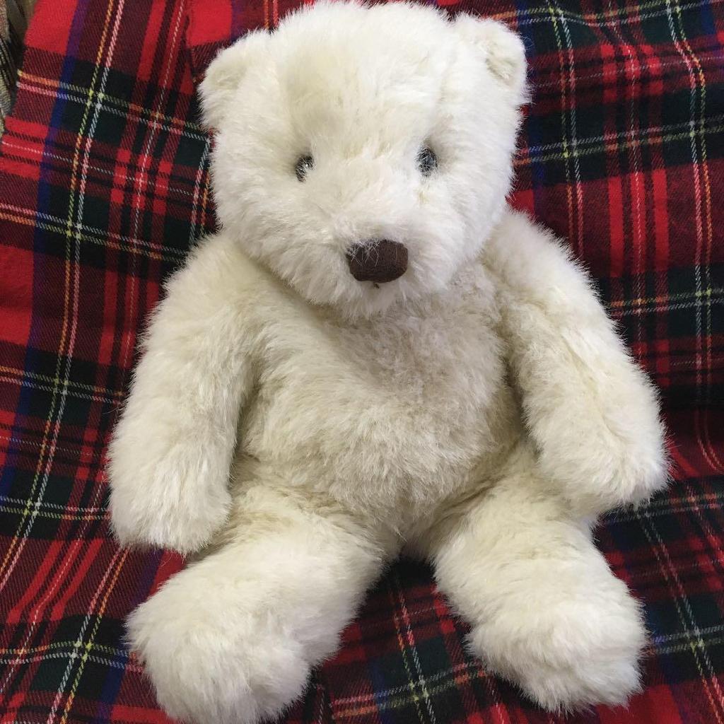 [USED] White Teddy Bear - Polar Bear Plush Toy by MON SEUIL