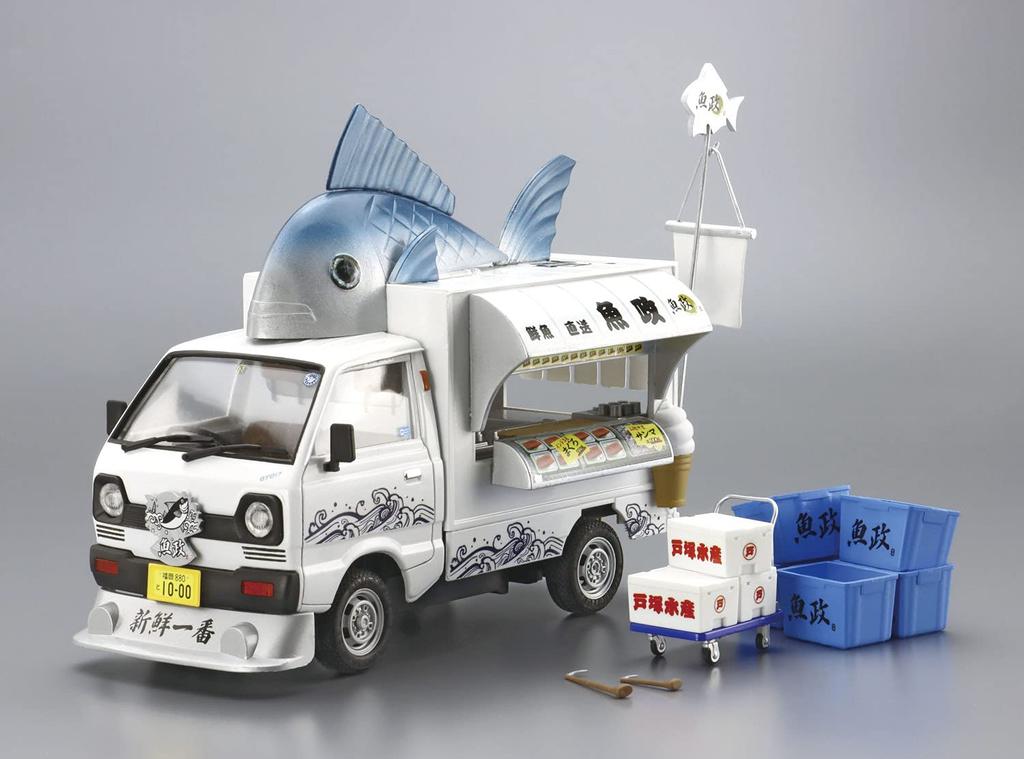 Aoshima Bunka Kyozai Série Vente Mobile Poissonnier Maquette en Plastique (AOSHIMA) 1/24 N°1