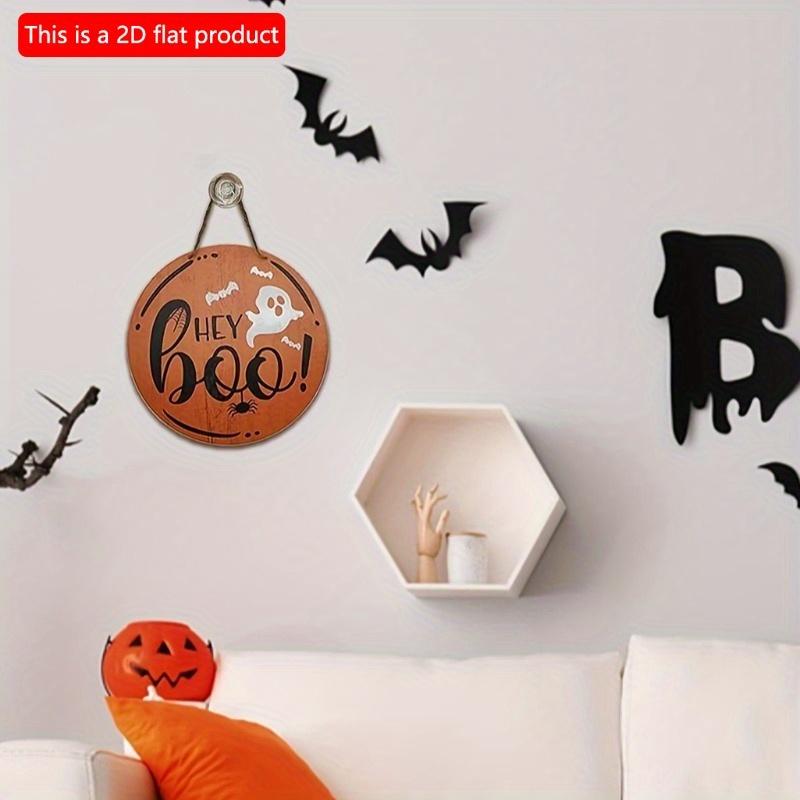 2d Flat 20*20cm, Halloween Home Decoration, Halloween Wooden Circular Logo, Creative Decoration, for Home, Club, Garden, Bedroom, Bar Decor.