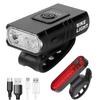 bicycle light LED SET rechargeable waterproof front light + taillight de
