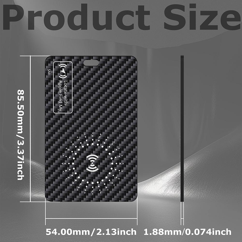 

Ultra Slim Tracking Card Wireless Charging Tracker Card Works with Apple Find My (iOS Only) Waterproof Smart Tag Wallet Tracker