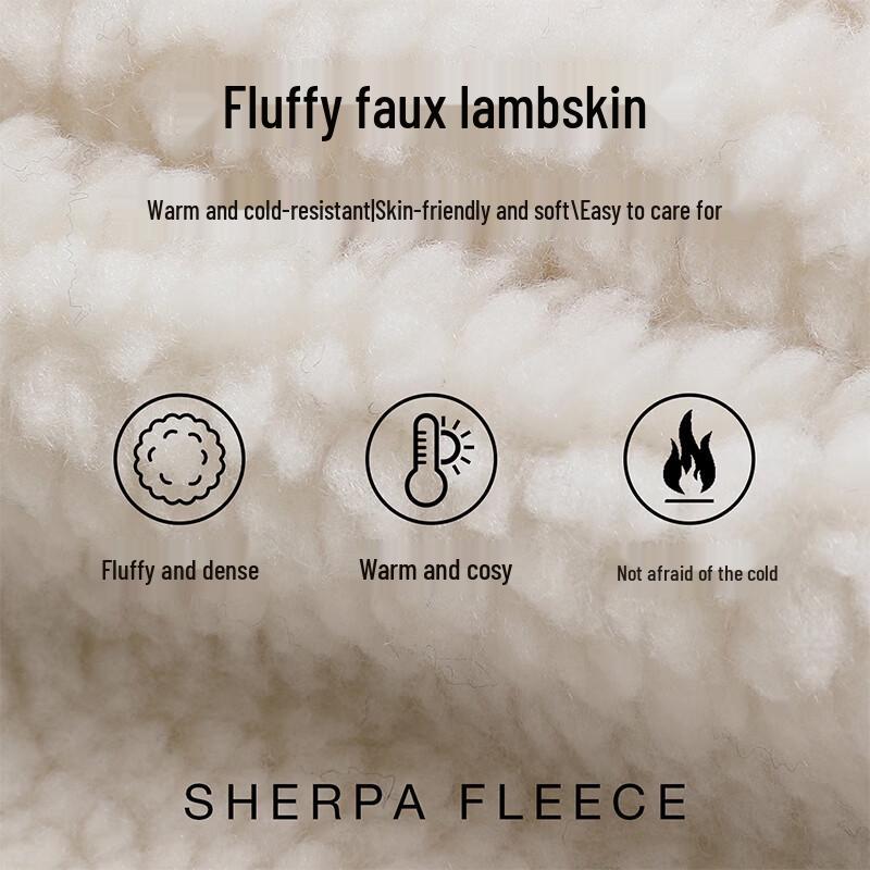 GAP Men's 2025 Winter Faux Lamb Wool Stand-up Collar Jacket 830334