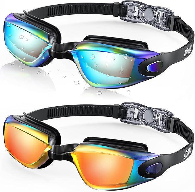 Custom HD Anti-Pinch Swim Cap & Foldable Goggles Set with Nose Clip & Earplugs