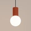 Lampa Wisząca Halo 1 G9 Ochra Czerwona Alu Sollux Sl.1729