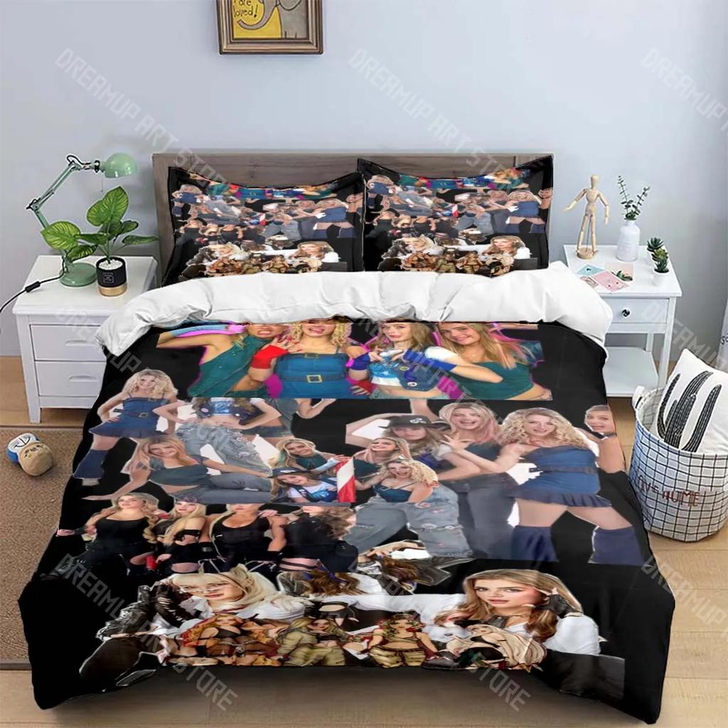3PCS Europe Star Group K-k4os Bedding Set Single Twin Full King Size Musical Genius Bed Linen Adults Teens Bedroom Gift