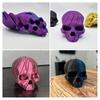 3D Printed Skull Ornament Spiral Sensory Fidget Toy Mini Flexible Skull Stress Relief Toy for Adults Kids Office Home Desktop Decor