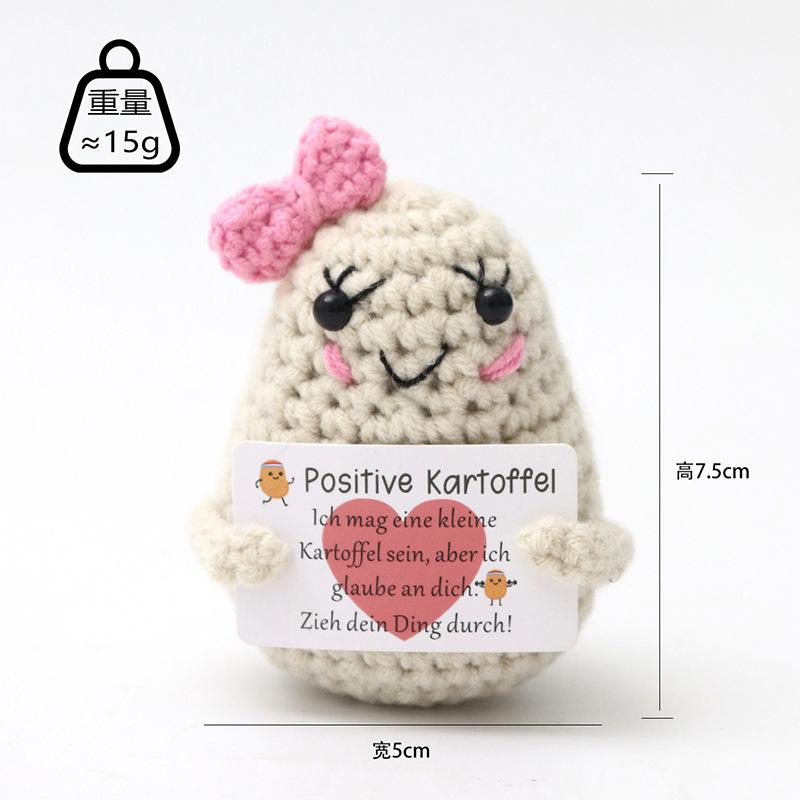 

Mushroom Crochet Emotional Support Kintted Positive Doll Funny Gifts Desk Bookshelf Decor