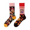Unisex A/B Style Asymmetrical Cartoon Mid-Calf Cotton Socks