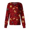 Dame fritidsjakke med langermet enkelt-breasted juletrykt beskyttelsesklær cardigan topp