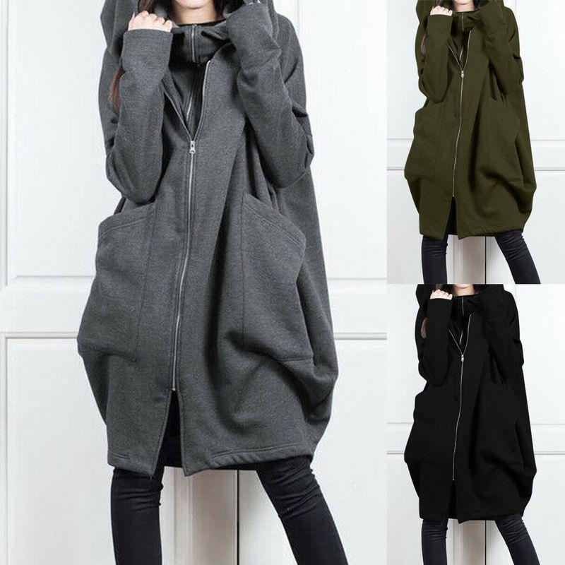 

Amazon Zipper Mid Length Long Length Fake Two-Piece Coat Sweatshirt Gray 4XL