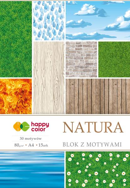 BLOK Z MOTYW. NATURA A4 HAPPY COLOR 7054