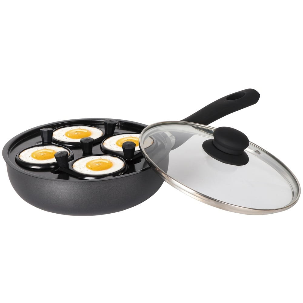 Patelnia Z powłoką marmurową z wkładem do jajek 20cm KINGHOFF KH-1806