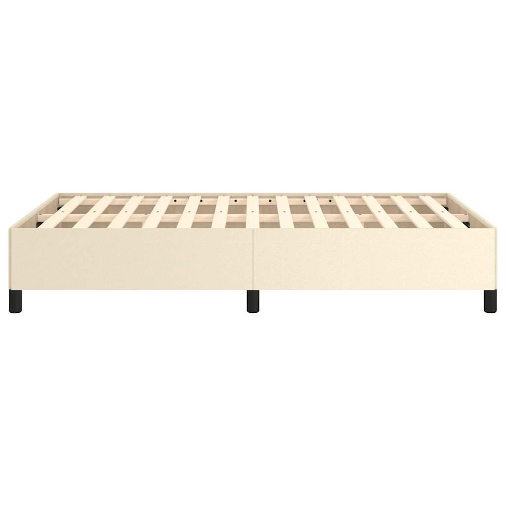 Bed Frame without Mattress Cream 120 x 190 cm Faux Leather
