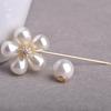 MECHOSEN Pearl Flower Brooch Pin Petal Antique Graduation Ceremony Opening Ceremony Day Gift Day Present Day Day Stylish Scarf Pin Stole Pin Tuck Pin