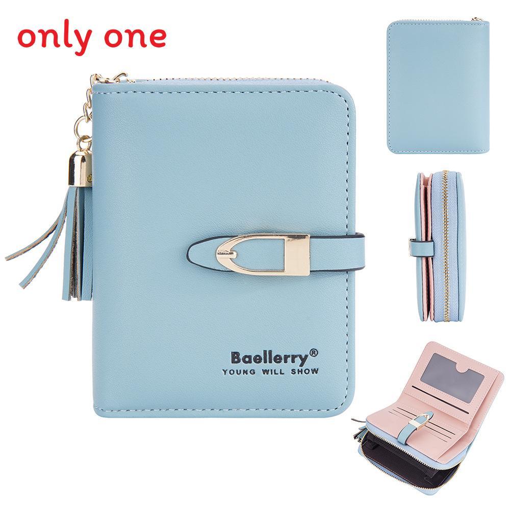 Minimalist Womens Pu Leather Wallet With Tassel For Daily Use