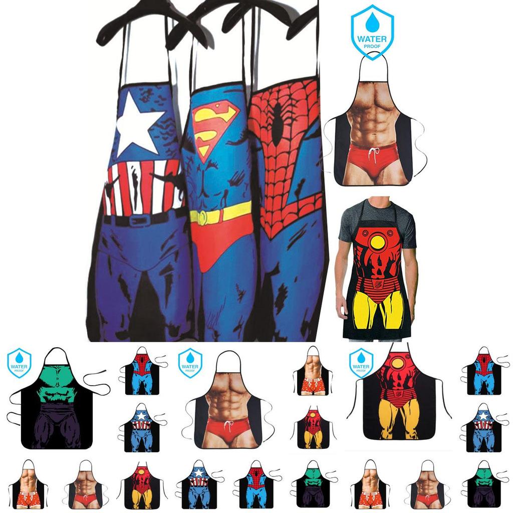 Marvel Cosplay Aprons Sexy Funny For Men Women Kitchen Cooking Baking Props