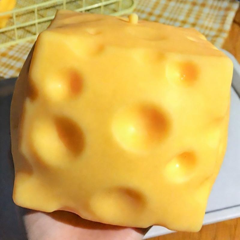 Obří sýrová mačkací hračka Extra velká velikost Sýrová squishy Fidget hračky Pomalý odskok Tvarovatelný míček pro uvolnění stresu pro dospělé Dárky