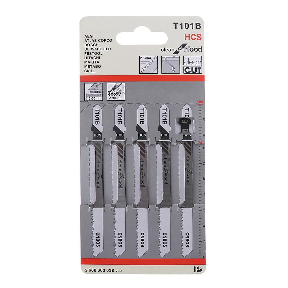 5pcs/set T101B 100mm High-carbon Steel Reciprocating Saw Blades Straight Cutting Jig Saw
