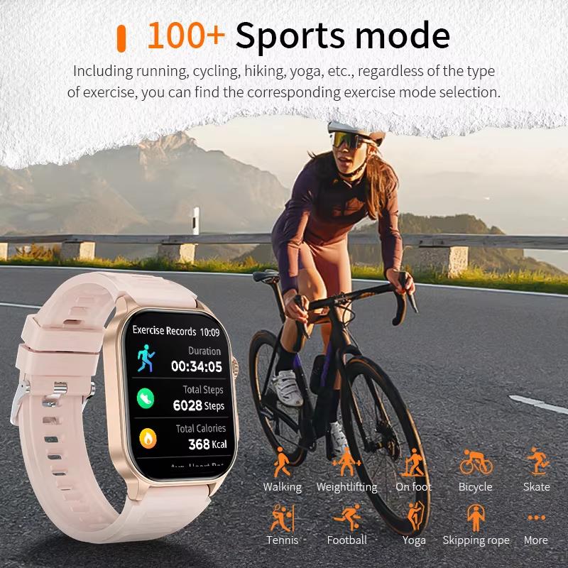 2025 New Women Smart Watch Flashlight 2.01” HD Display AI Voice Bluetooth Call Sports Watches Health Monitor Smartwatch Men
