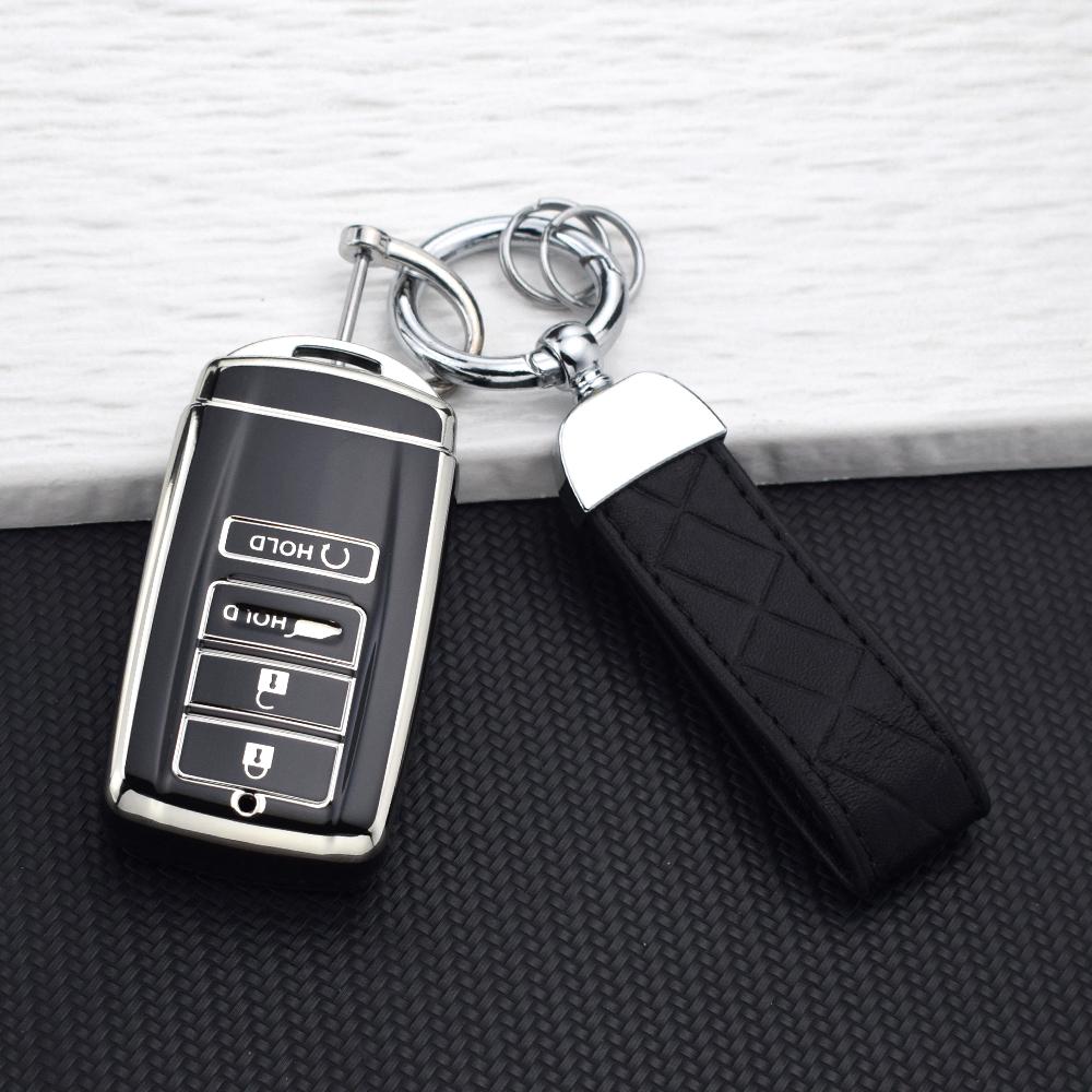 Soft TPU Key Fob Protector Shell for Honda Acura MDX RDX CDX TLX-L RLX NSX Car Key Case Cover Holder Auto Key Chain Accessories