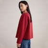 Women's 100% Wool Round Neck Short Woolen Coat