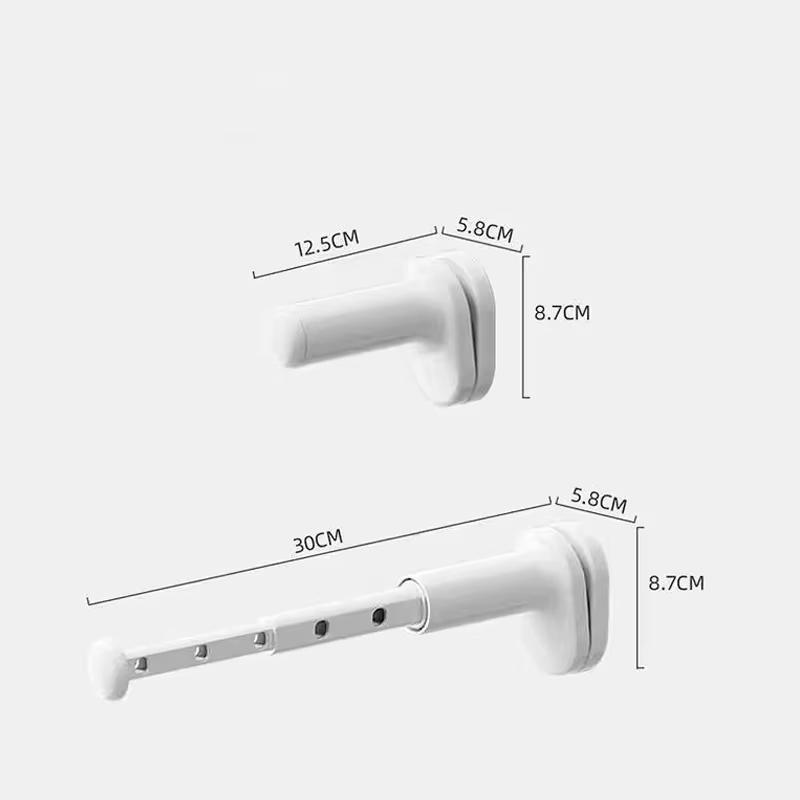 Thickened Portable Folding Hangers Window Frame Clothes Hanger Extendable Travel Clothes Drying Rack Easy Install & Carry