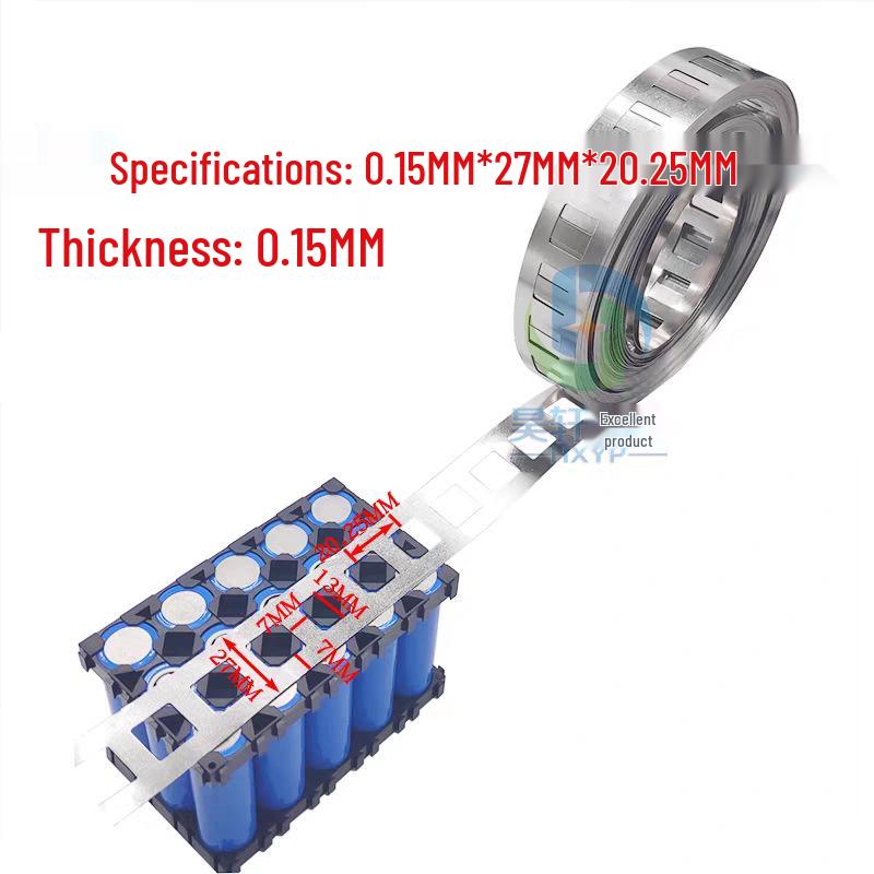 18650 Battery Holder: 2, 3, 4, 5 Parallel Nickel-Plated Steel Connector with 20.25MM Hole Spacing Per Meter