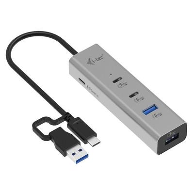 I-tec Hub Di Ricarica Universale Metallo 4 Port USB-C/USB-A Power Delivery 85W Argento