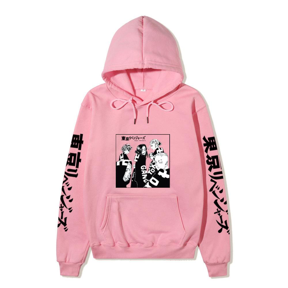 Tokyo Revengers Gang Group Unisex Fleece Hoodie Autumn Winter Black White Manga Print Long Sleeve Anime Pullover Sweatshirt