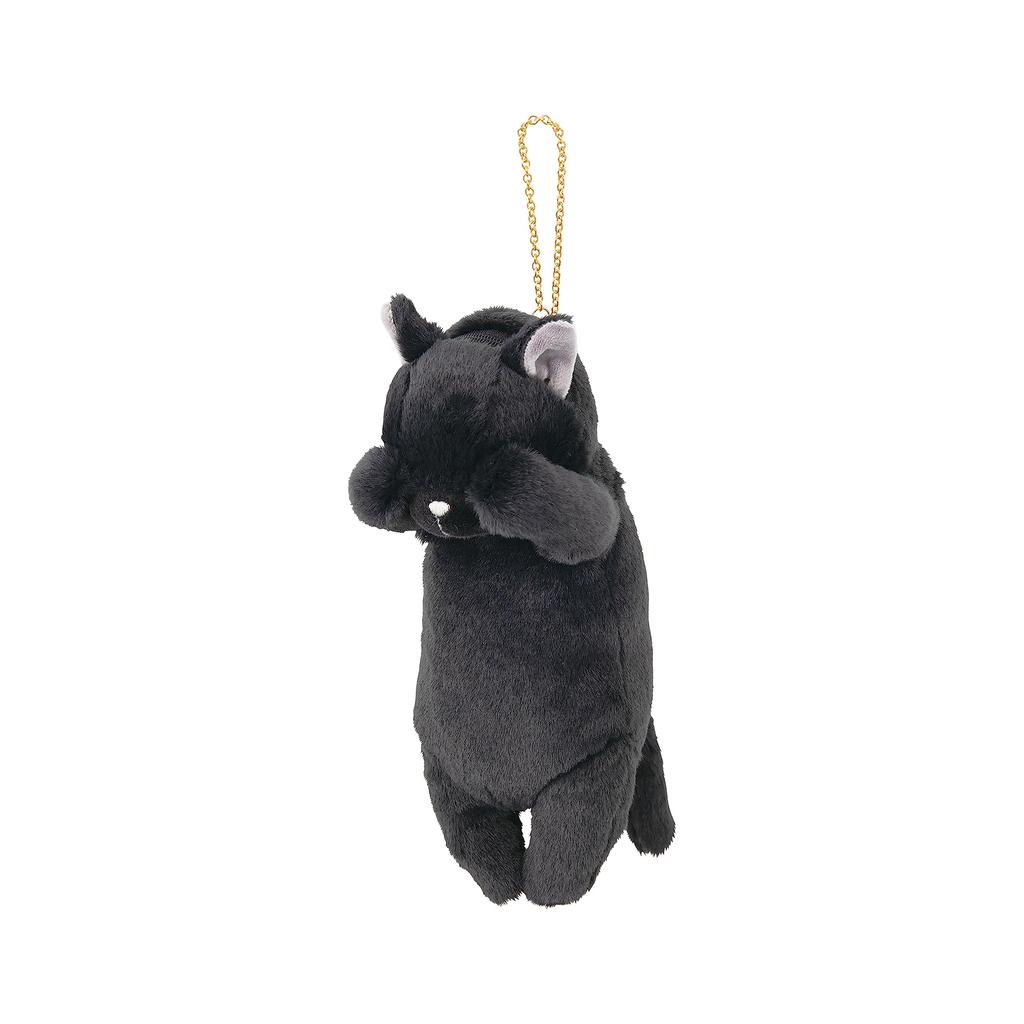 LIV HEART Pass Case Kubinekko Sumi Neko (Total Length 22cm) Key Holder Key Chain 87031-74