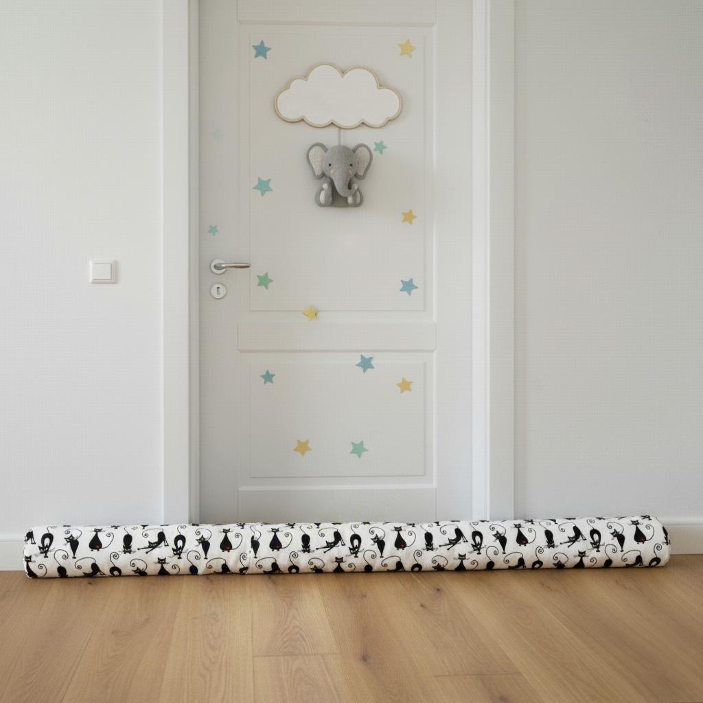 Crib Bumper Minky Roll Pillow 200cm - Cats