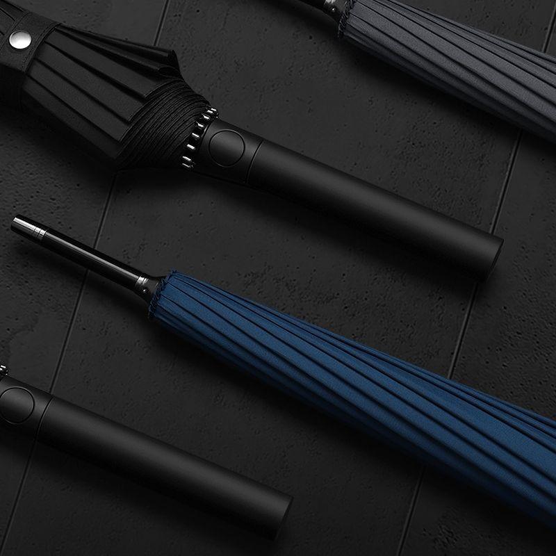 16-Rippen High-End Luxus Langstockschirm Vollautomatisch Fiber Doppelvergrößert Business Herren Einfacher Schirm