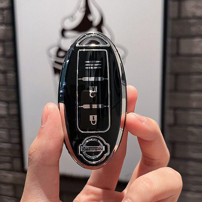 TPU Key Cover for Nissan Models: Sylphy, X-Trail, Teana, Qashqai, Tiida, Terra - Hot-Selling Car Shell.