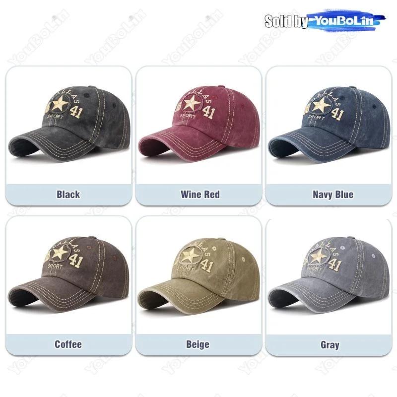 High Quality DALLAS SPORT 1841 Letters 3D Embroidery Cotton Adjustable Soft Top Baseball Cap Sun Hat Trucker Caps Dad Hats