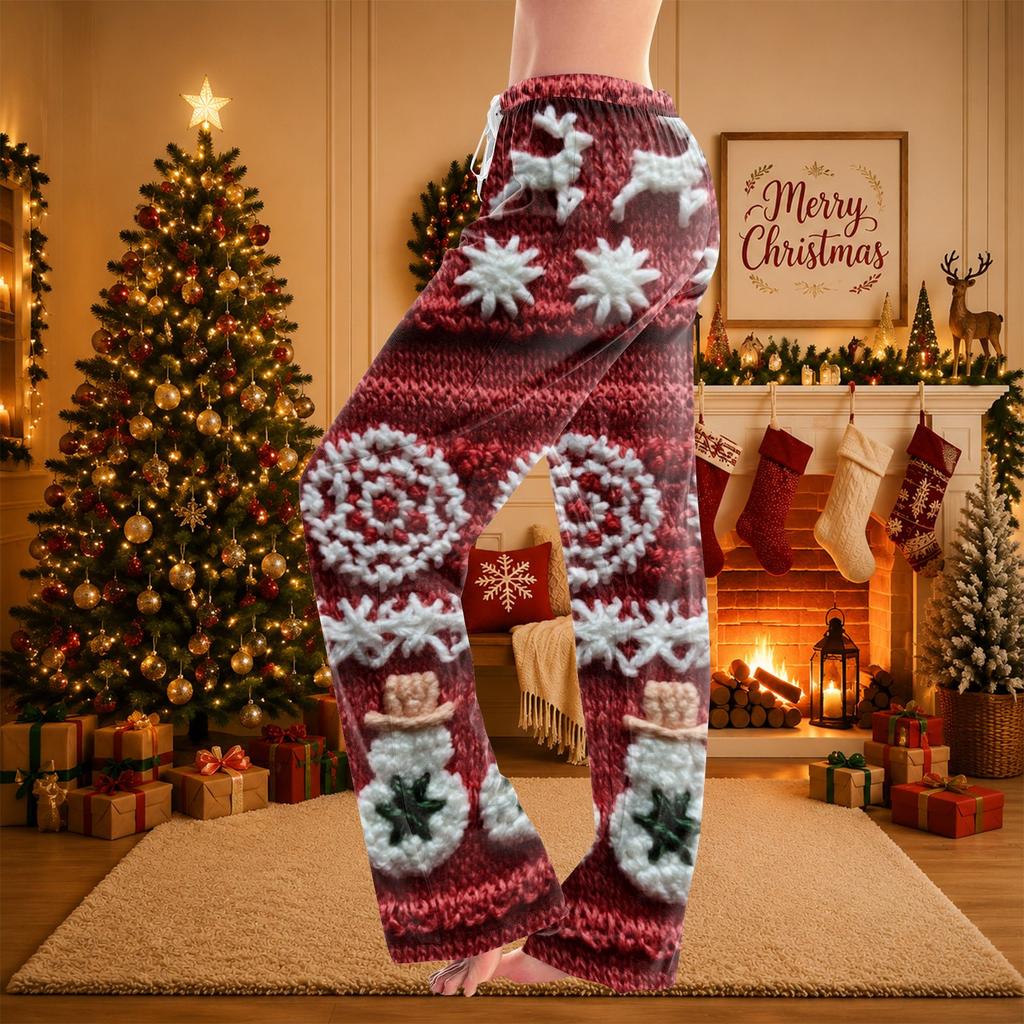Women's Christmas Print Pajama Pants for Sleeping and Relaxing