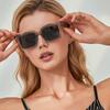 New Fashion Box Sunglasses Female Internet Celebrity Street Shot UV Protection Sunglasses Retro Versatile Sunglasses