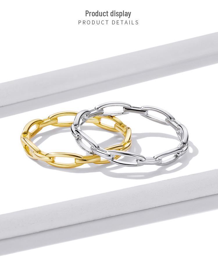 Avle European & American Hot-Selling S925 Sterling Silver Platinum-Plated Hollow Fashion Ring Bracelet for Women