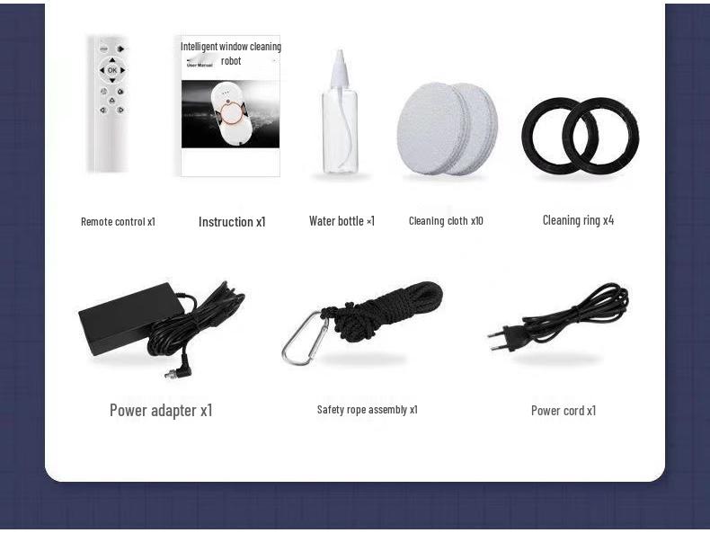 New Ultra-Thin Double Spray Intelligent Window Cleaning Robot for Households