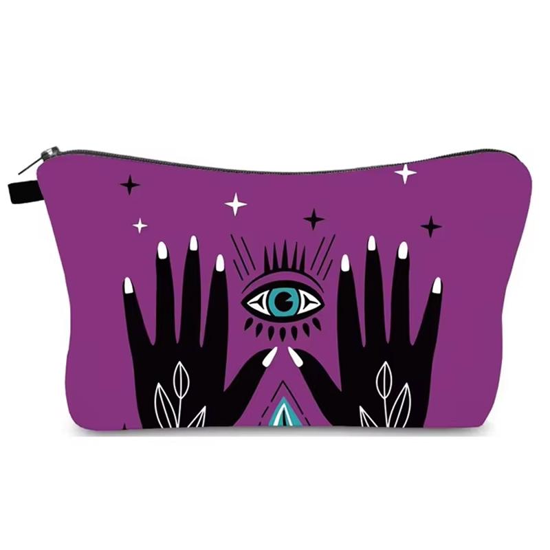 1Pc Evil Eyes Printed Makeup Bag Portable Women Travel Storage Bag Cosmetic Bag Waterproof Toiletry Organize Cosmetic Bag