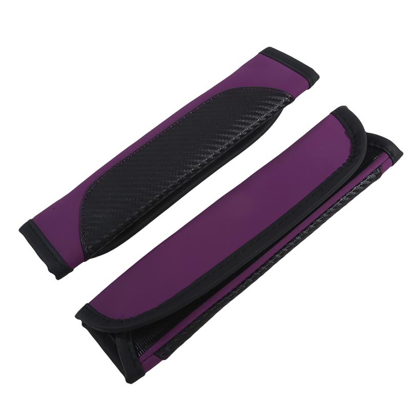2pcs Car Seat Belt Protector Pad PU Shoulder Cushion Cover Universal Safety Belt Protection Cover Interior Decoration Accessories
