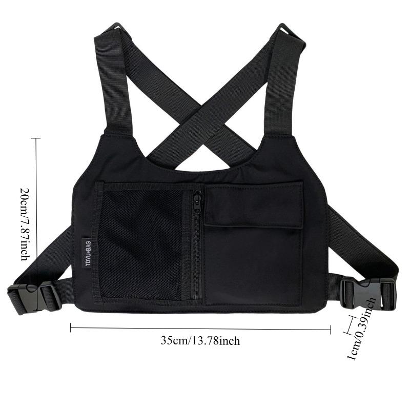 1pcs Tactical Backpack Belt-style Vest Outdoor Sports Travel Cross-body Bag Casual Horizontal Carrying Bag