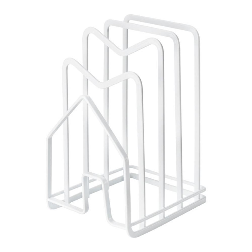 4-Layer Design Pot Pan Lid Stand Thin Profile Kitchen Organizer Rack Kitchen Countertop